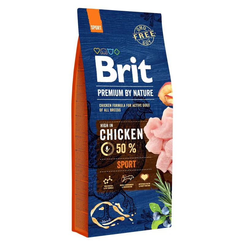 BRIT Premium By Nature Sport – Croquettes Chien Actif 15KG
