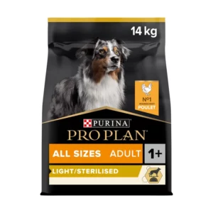 Pro Plan Chien Adulte Light & Sterilised au Poulet – 14kg
