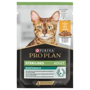 Proplan cat adult sterilised poulet pochon sauce 85grs