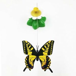 Jouet rotatif fleur pour chat – Papillon interactif