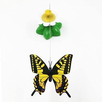 Jouet rotatif fleur pour chat – Papillon interactif
