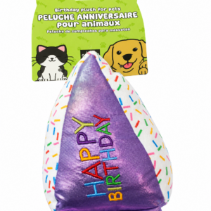 Jouet peluche anniversaire Happy Birthday pour chien et chat