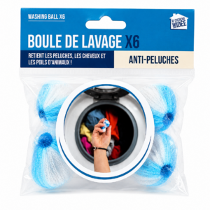 Boules de lavage anti-poils d’animaux x6