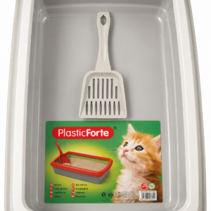 Bac à litière avec rebord détachable & pelle – PlasticForte