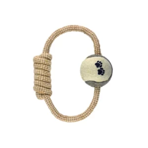 Jouet chien balle de tennis avec corde 20 cm – IMAC
