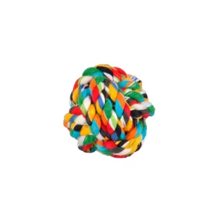Jouet chien Balle en coton multicolore 5,5 cm – Flamingo