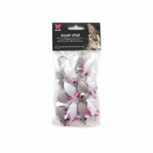 Lot de souris jouets pour chat – Sachet de 12 souris
